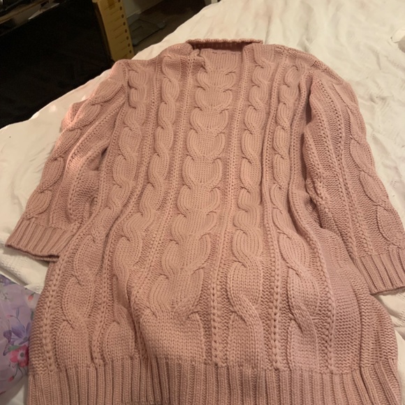 NWOT Pink Turtle Neck Pullover Dress - Picture 9 of 12